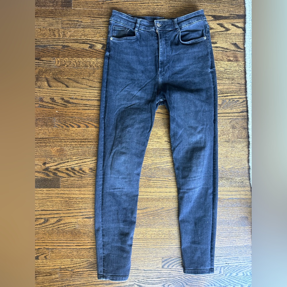 Zara black skinny jeans, Size 10